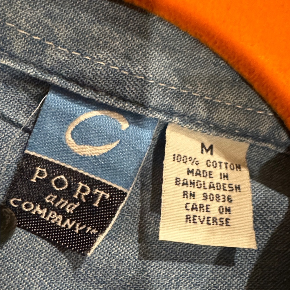 Blue Denim Button-Up Shirt men size medium: WOC: World Of Concrete Fashion - Picture 5 of 5